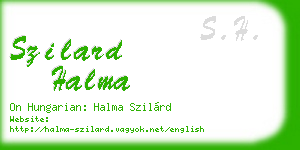 szilard halma business card