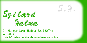 szilard halma business card